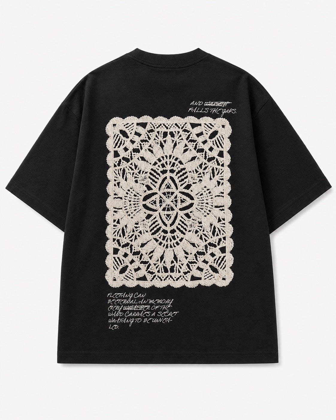 Black Lace Oversize Tee