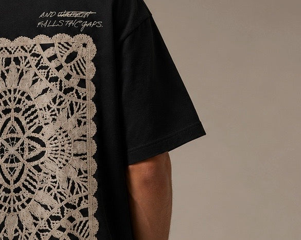 Black Lace Oversize Tee